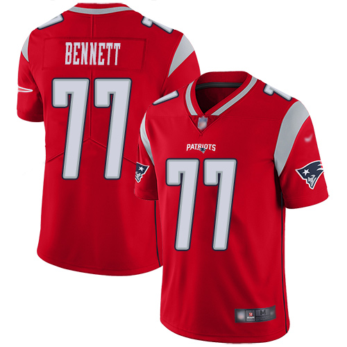 New England Patriots Football #77 Inverted Legend Limited Red Men Michael Bennett NFL Jersey->youth nfl jersey->Youth Jersey